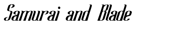 Samurai and Blade font preview